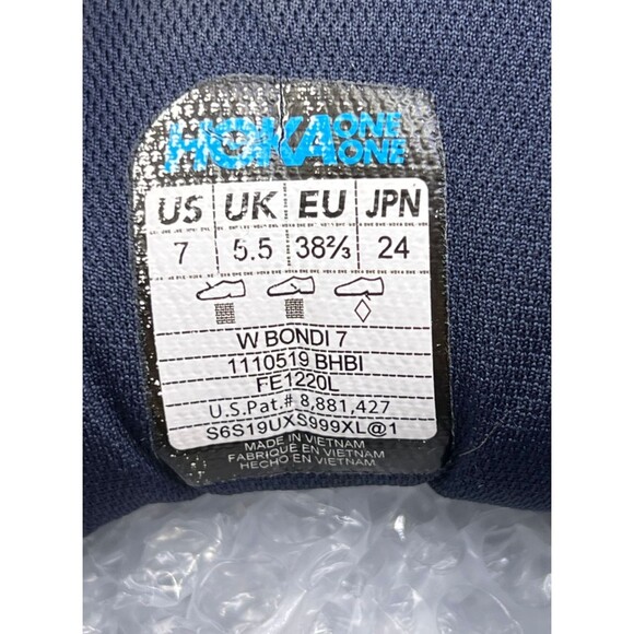 Hoka One One Bondi 7 Women's Running Shoes Size 7 Blue Orange Pink - Picture 11 of 11